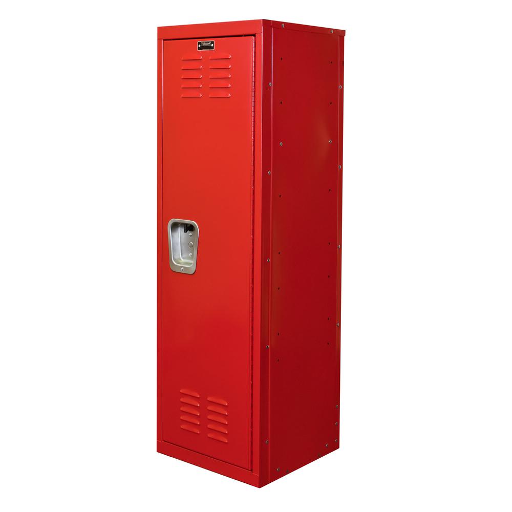 Hallowell Kid Locker, 721 Relay Red (red), Single Tier, 1-Wide, Knock-Down
