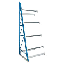Cable Reel Rack 36"W x 36"D x 123"H 707 Marine Blue Uprights / 711 Light Gray Beams 4 Level Add-on Unit