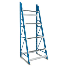 Cable Reel Rack 36"W x 36"D x 123"H 707 Marine Blue Uprights / 711 Light Gray Beams 4 Level Starter Unit