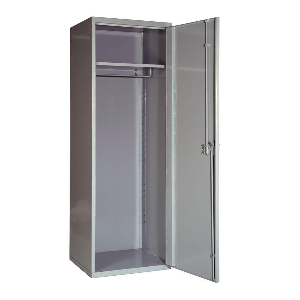 Hallowell SecurityMax Locker, 711 Light Gray, Single Tier, 1-Wide, All-Welded