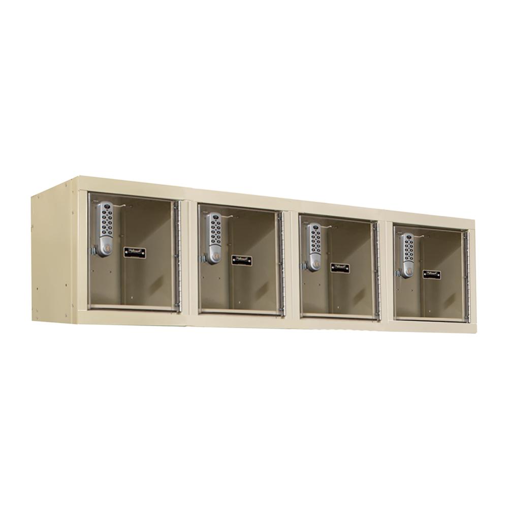 Hallowell DigiTech Safety-View Plus Locker, 729 Tan, Wall Mount, , Knock-Down