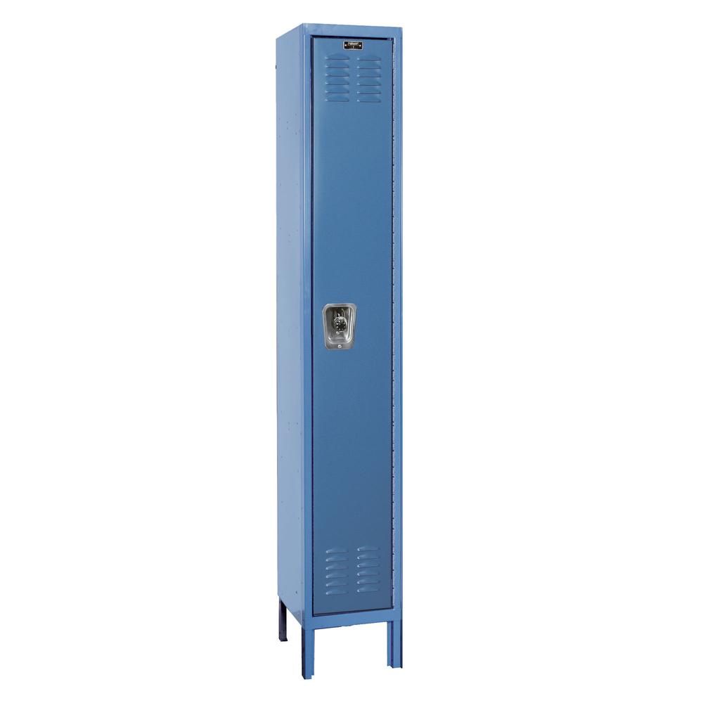 Hallowell ReadyBuilt Locker, 707 Marine Blue, Single Tier, 1-Wide, Assembled