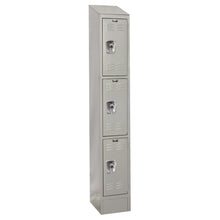 Hallowell ReadyBuilt II Locker, 711 Light Gray, Triple Tier, 1-Wide, Assembled