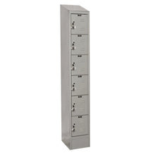 Hallowell ReadyBuilt II Locker, 711 Light Gray, 6-Tier, 1-Wide, Assembled