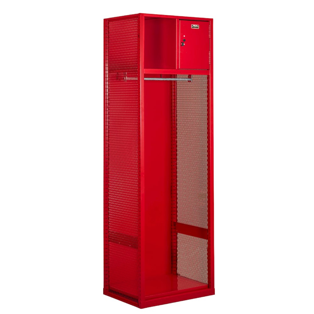 Welded Sport Locker, 721 Relay Red, Open Front, 1-wide, Welded