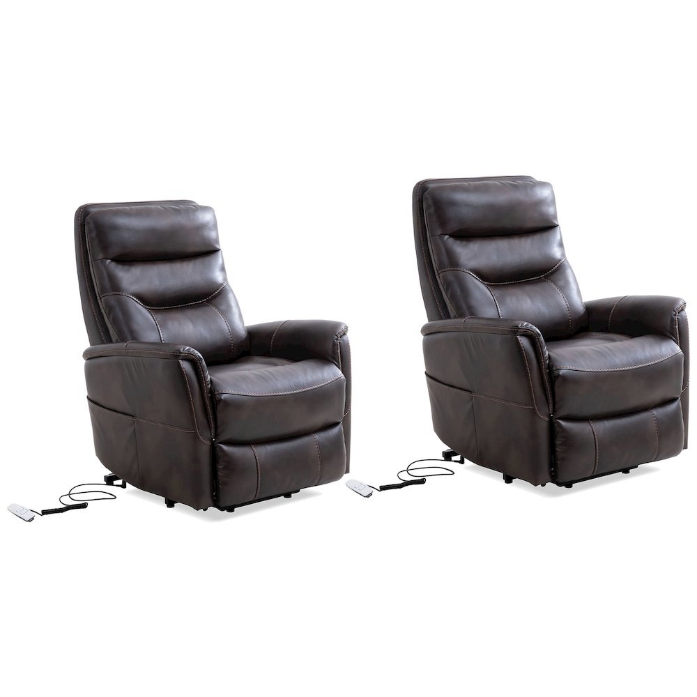 Truffle Recliner Chair Set of 2 – Power Lift Recliner with Headrest