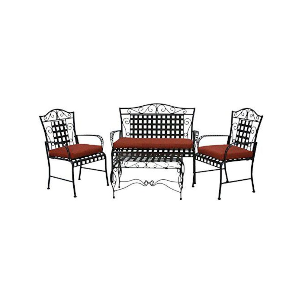 Set of Three Outdoor Spun Polyester Settee Cushion Set