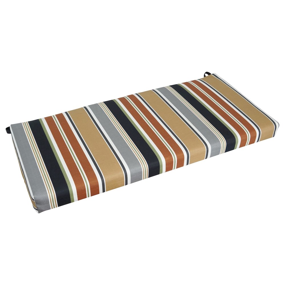 42-inch by 19-inch Patterned Outdoor Spun Polyester Loveseat Cushion