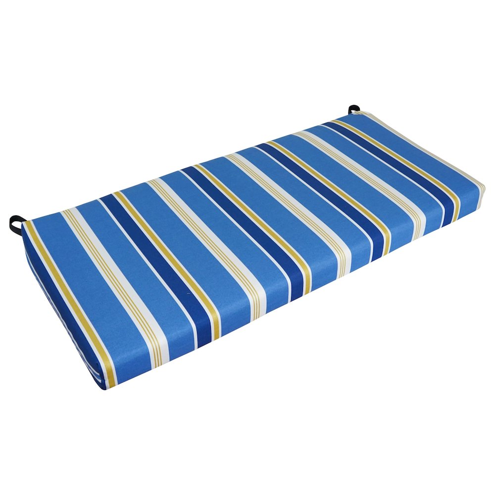 42-inch by 19-inch Patterned Outdoor Spun Polyester Loveseat Cushion