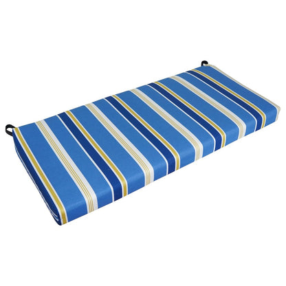 42-inch by 19-inch Patterned Outdoor Spun Polyester Loveseat Cushion