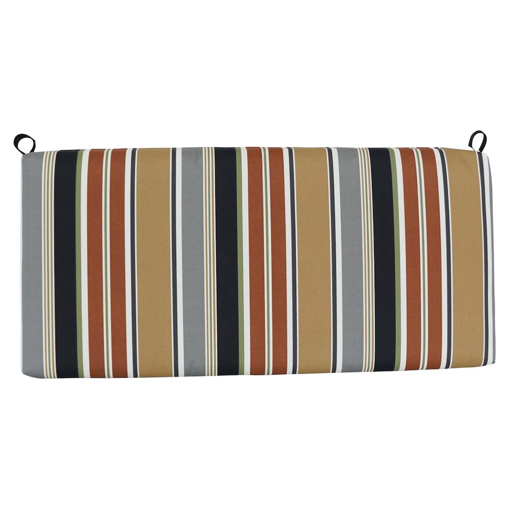 42-inch by 19-inch Patterned Outdoor Spun Polyester Loveseat Cushion
