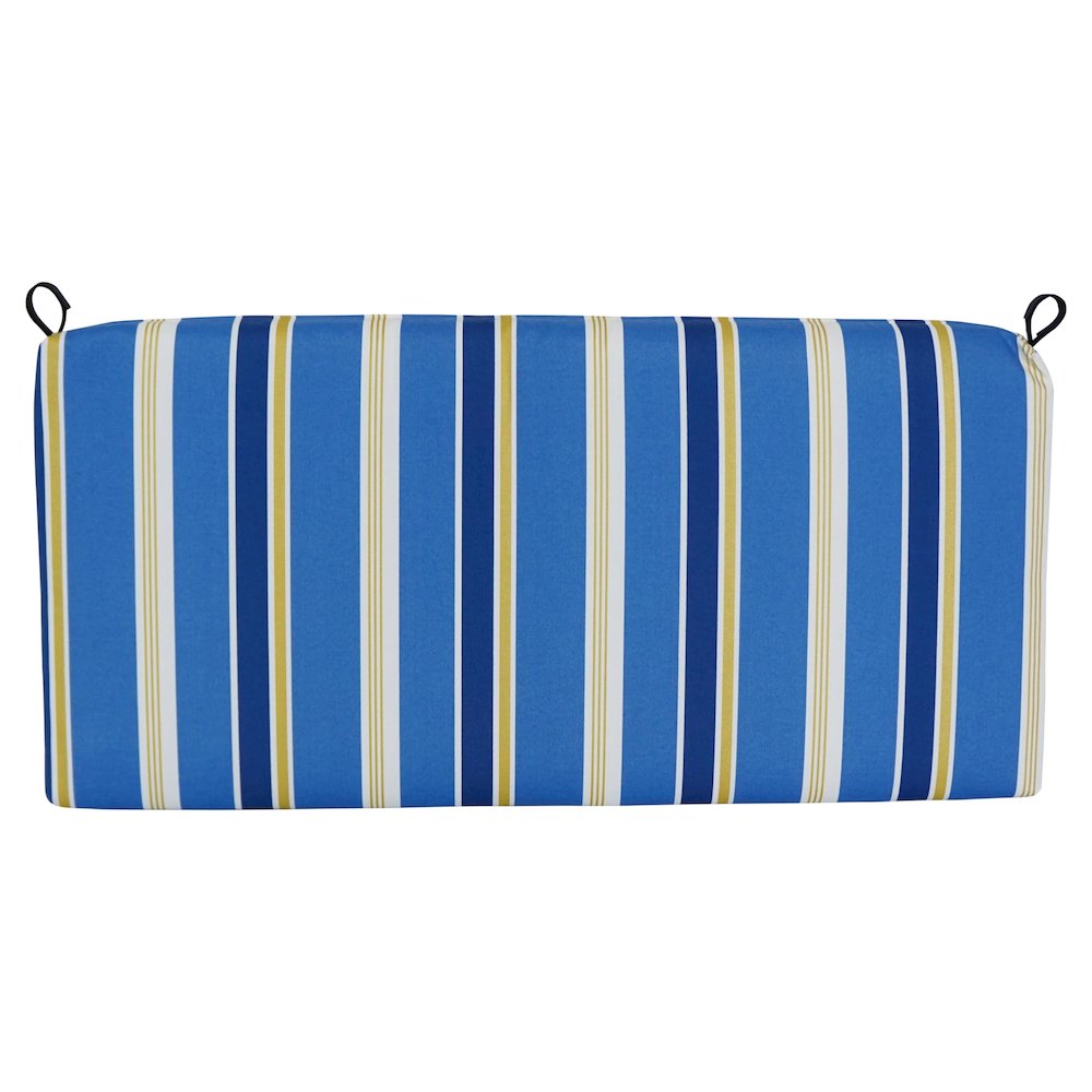 42-inch by 19-inch Patterned Outdoor Spun Polyester Loveseat Cushion