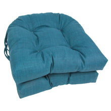 16-inch Outdoor Spun Polyester U-shaped Tufted Chair Cushions (Set of 2)