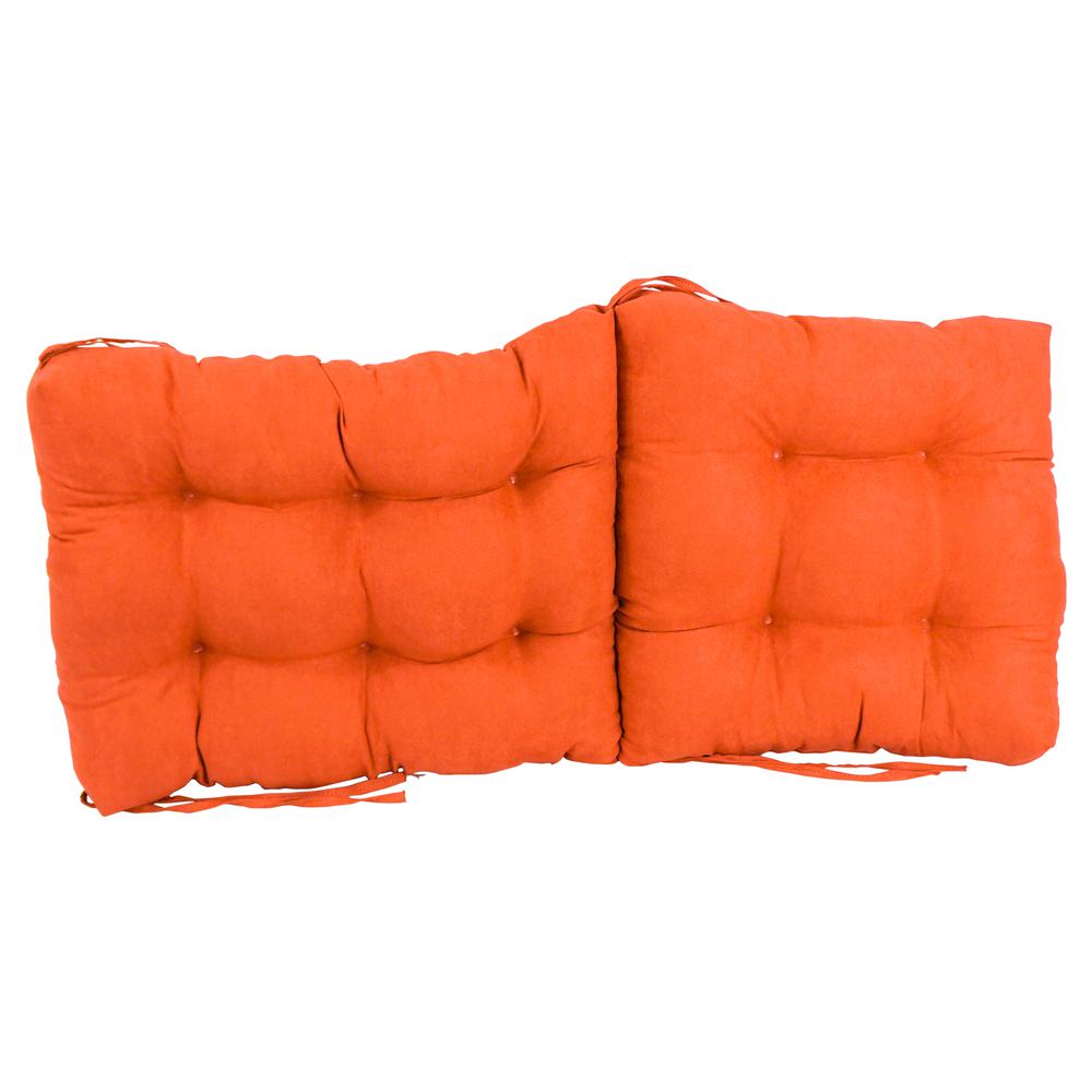 18-inch by 38-inch Solid Microsuede Tufted Chair Cushion