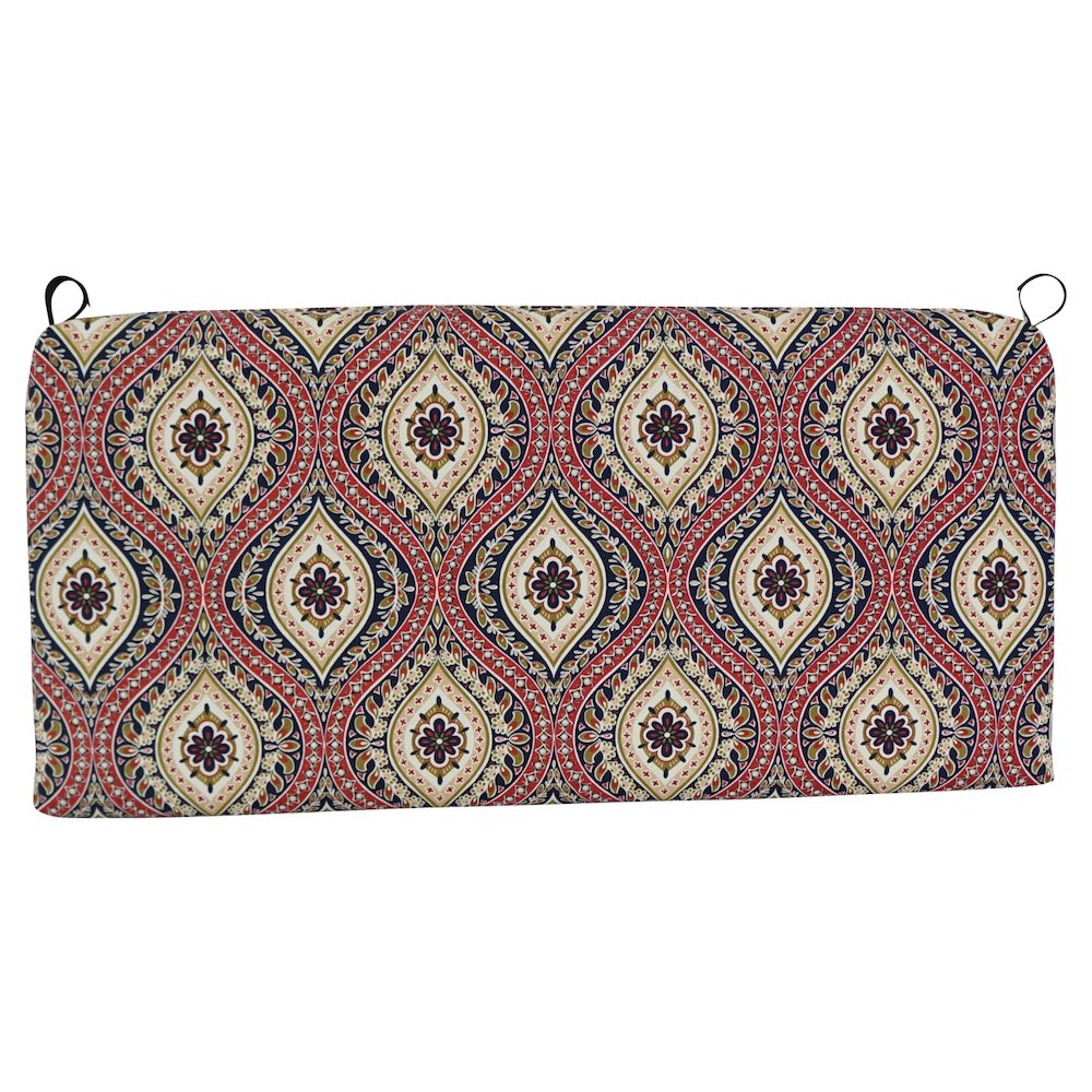 42-inch by 19-inch Patterned Outdoor Spun Polyester Loveseat Cushion