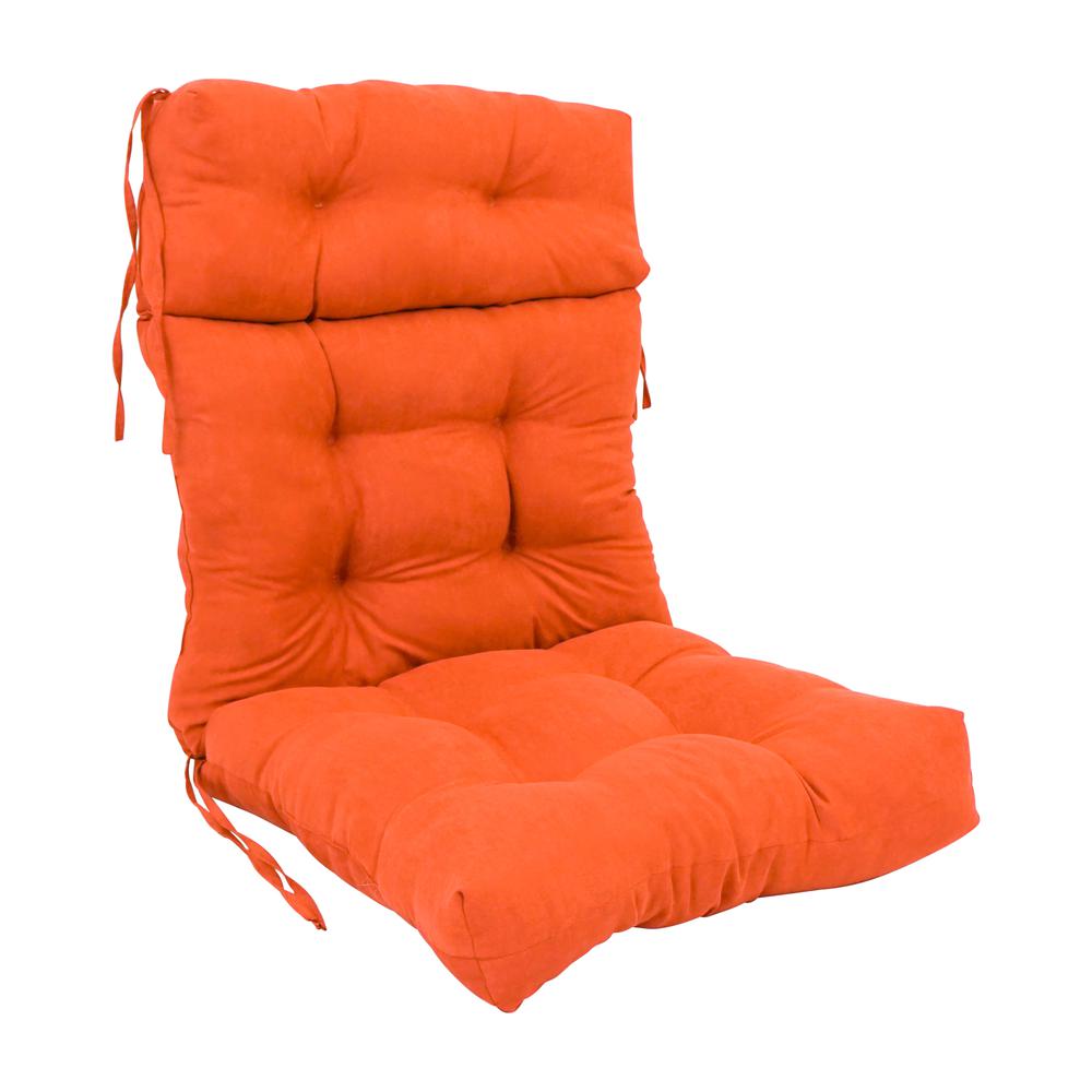 20-inch by 42-inch Solid Microsuede Tufted Chair Cushion
