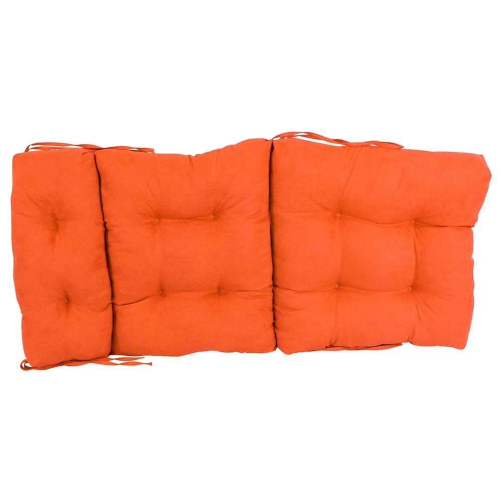 20-inch by 42-inch Solid Microsuede Tufted Chair Cushion