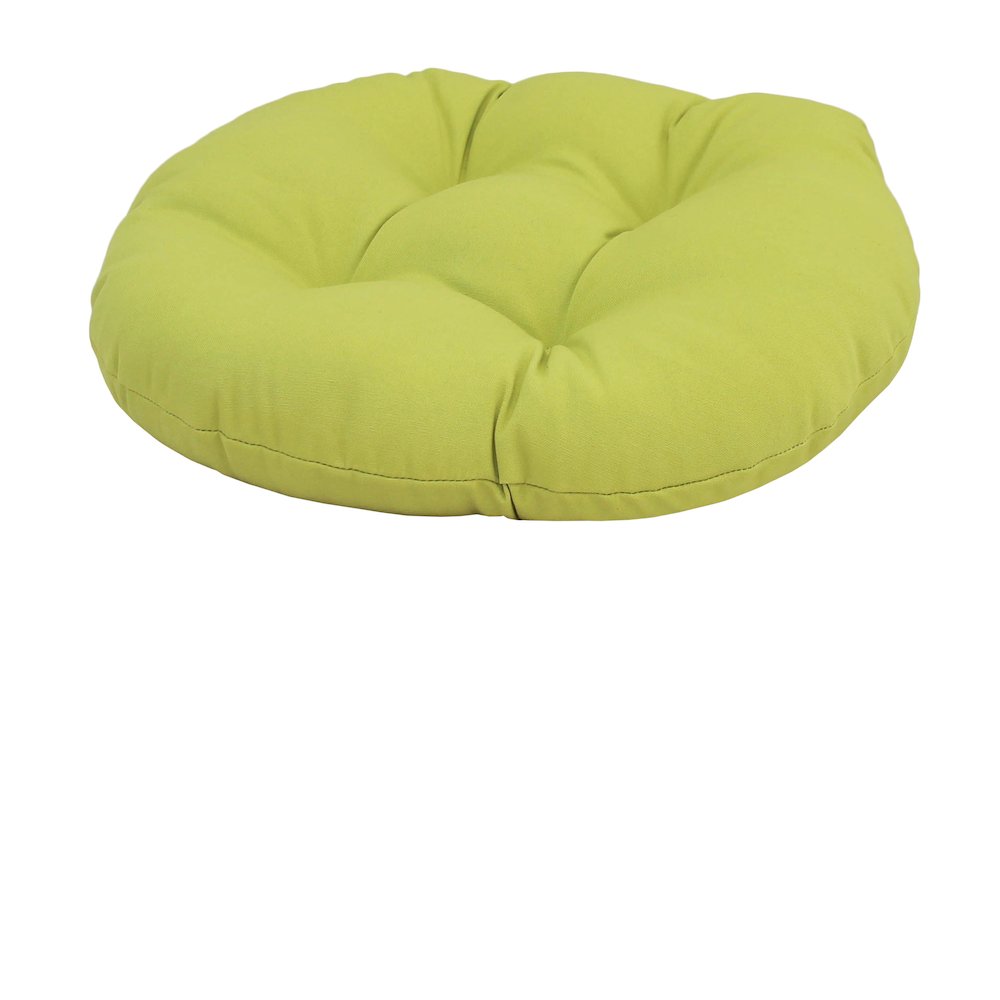 18-inch Round Solid Twill Tufted Footstool Cushion