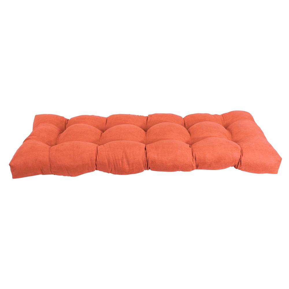 46-inch by 19-inch Tufted Solid Microsuede Bench Cushion
