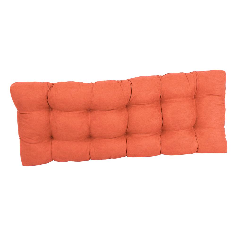46-inch by 19-inch Tufted Solid Microsuede Bench Cushion