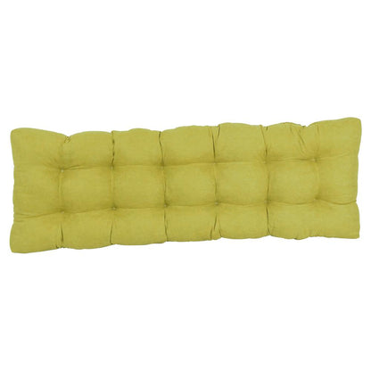 55-inch by 19-inch Tufted Solid Microsuede Bench Cushion