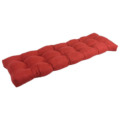 60-inch by 19-inch Tufted Solid Microsuede Bench Cushion