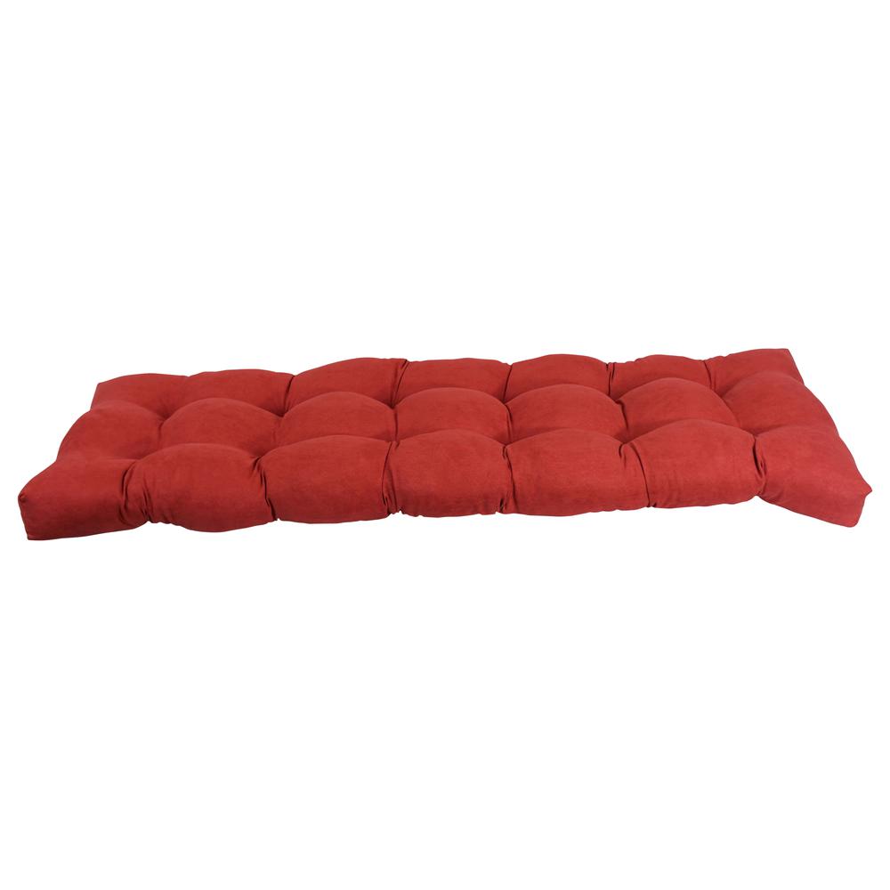 60-inch by 19-inch Tufted Solid Microsuede Bench Cushion