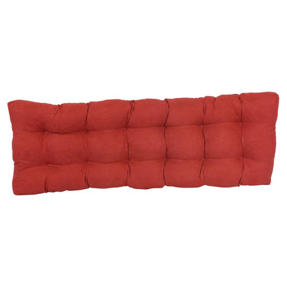 60-inch by 19-inch Tufted Solid Microsuede Bench Cushion