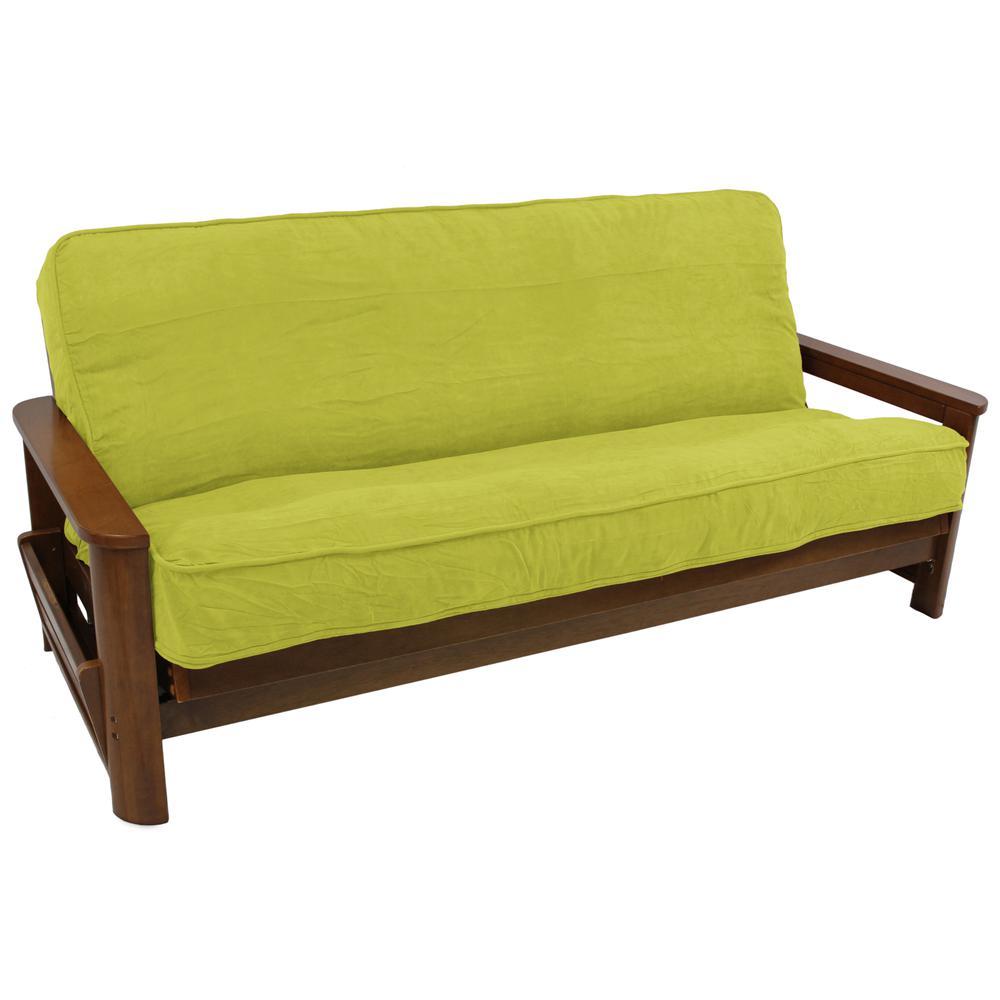 Solid Microsuede Double Corded 8 to 9-inch Full Futon Cover