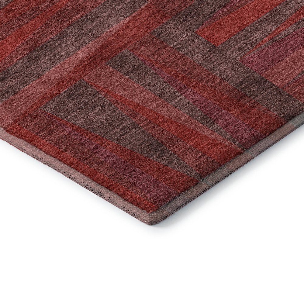 Premium Machine Washable Mayfield AMF1012 Red 8' x 8' Round Rug