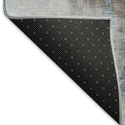 Premium Machine Washable Mayfield AMF1332 Blue 8' x 8' Round Rug