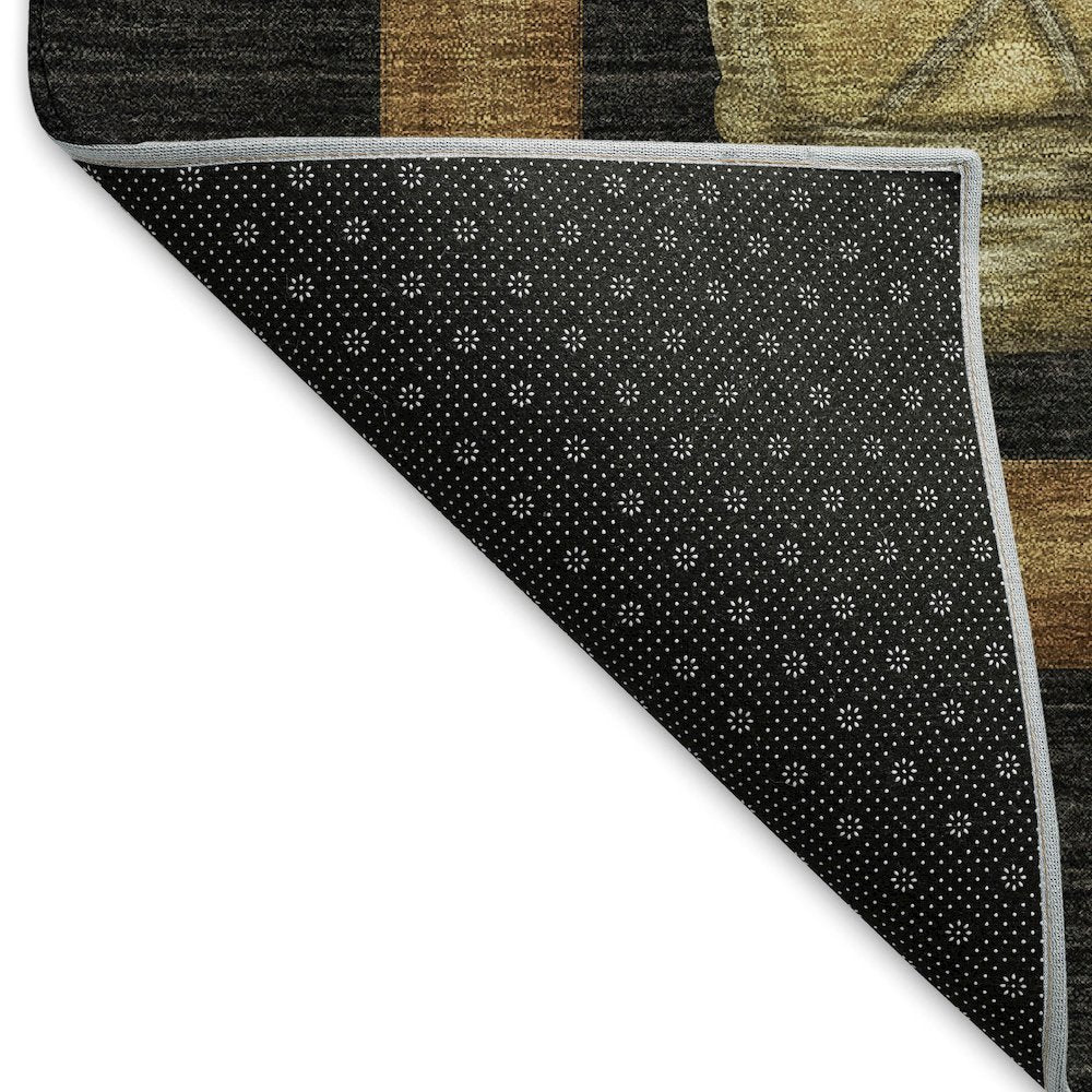 Premium Machine Washable Mayfield  Midnight 8' x 8' Round Rug