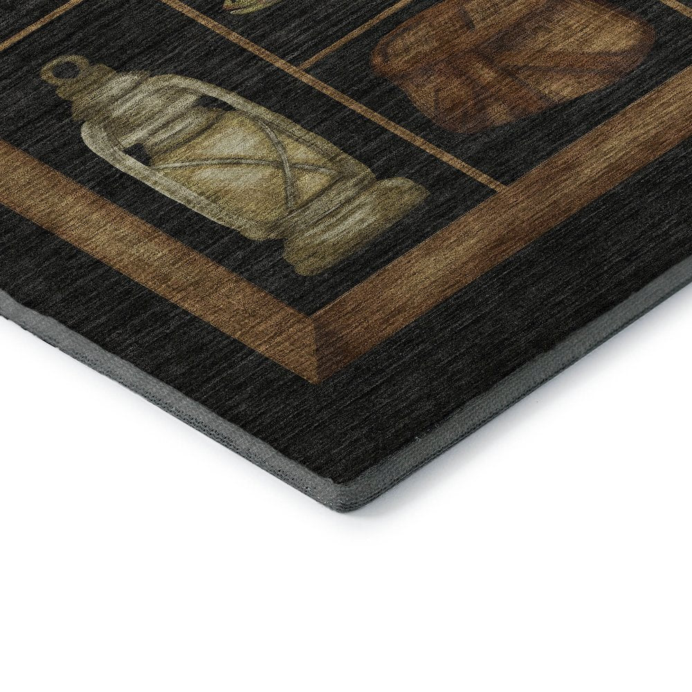 Premium Machine Washable Mayfield  Midnight 8' x 8' Round Rug