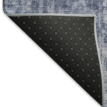 Premium Machine Washable Mayfield AMF1627 Blue 8' x 8' Round Rug