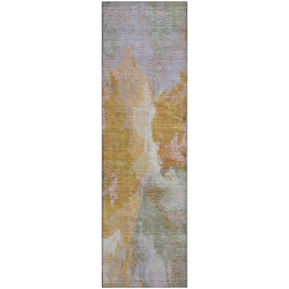 Premium Machine Washable Mayfield AMF1632 Orange 2'3" x 7'6" Runner Rug