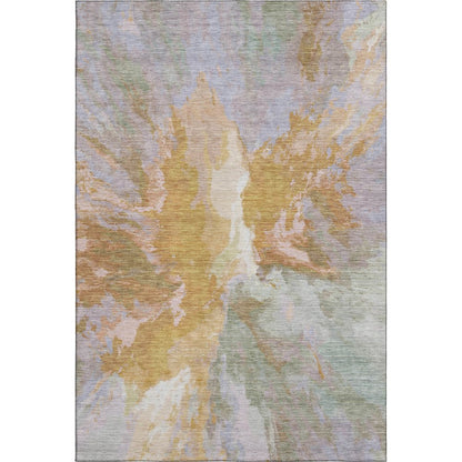 Premium Machine Washable Mayfield AMF1632 Orange 8' x 10' Rug
