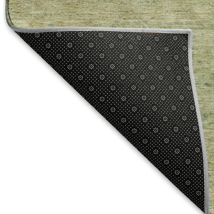 Premium Machine Washable Mayfield AMF1634 Gold 8' x 8' Round Rug