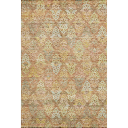 Premium Machine Washable Mayfield AMF1637 Orange 8' x 10' Rug