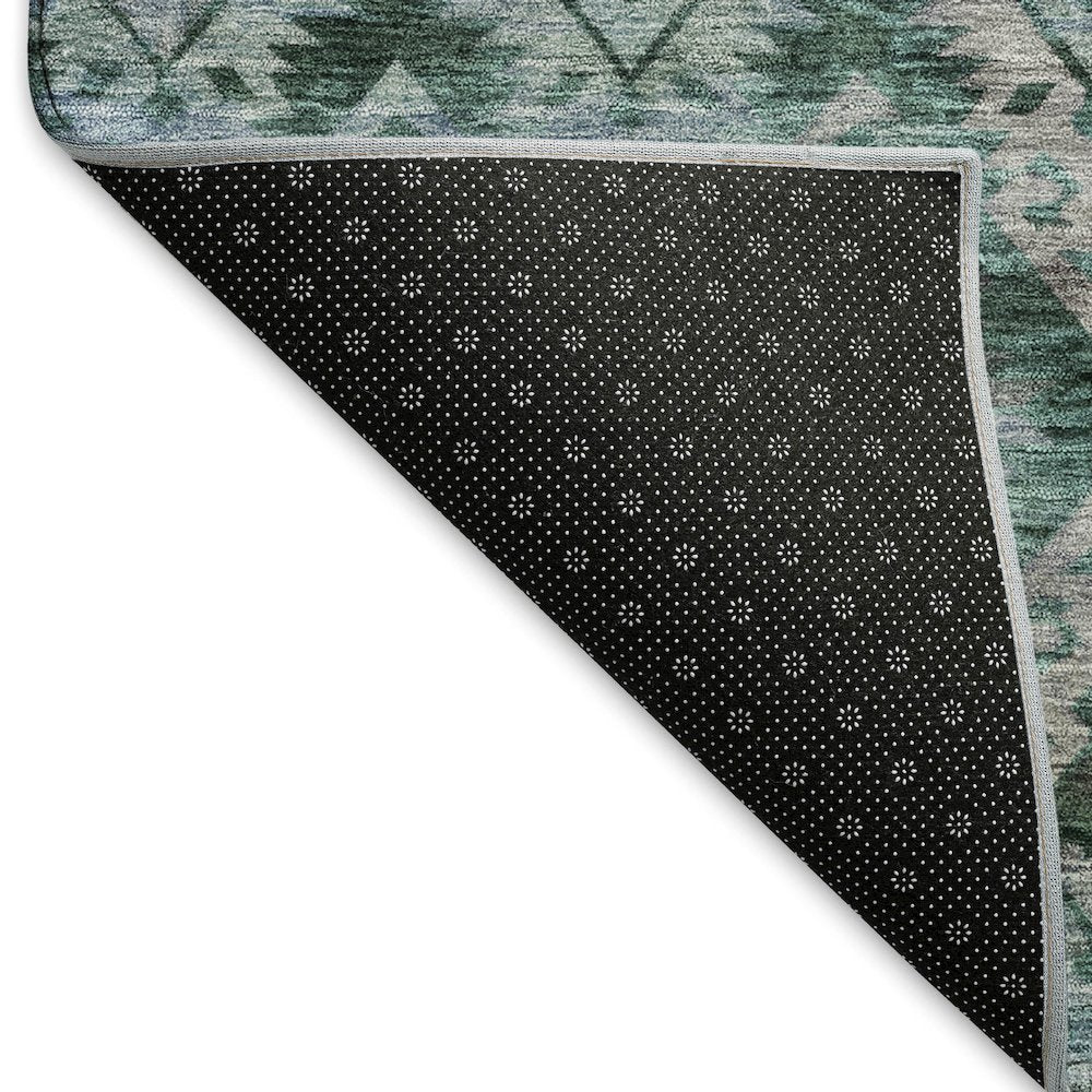 Premium Machine Washable Mayfield AMF1637 Green 3' x 5' Rug