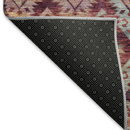 Premium Machine Washable Mayfield AMF1637 Orange 3' x 5' Rug