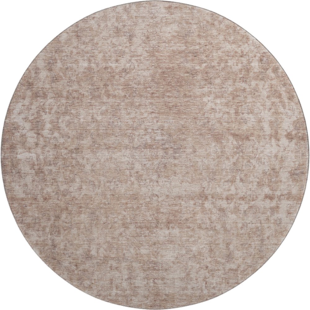 Premium Machine Washable Mayfield AMF1645 Orange 8' x 8' Round Rug