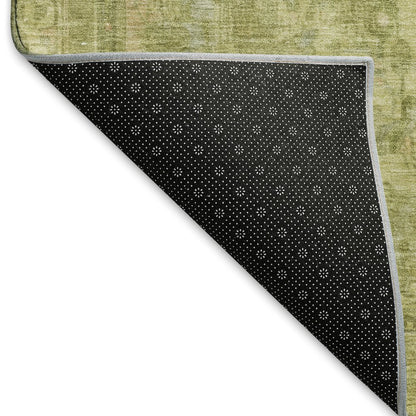 Premium Machine Washable Mayfield AMF1646 Green 3' x 5' Rug