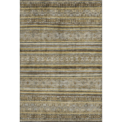 Premium Machine Washable Mayfield AMF1653 Brown 8' x 10' Rug