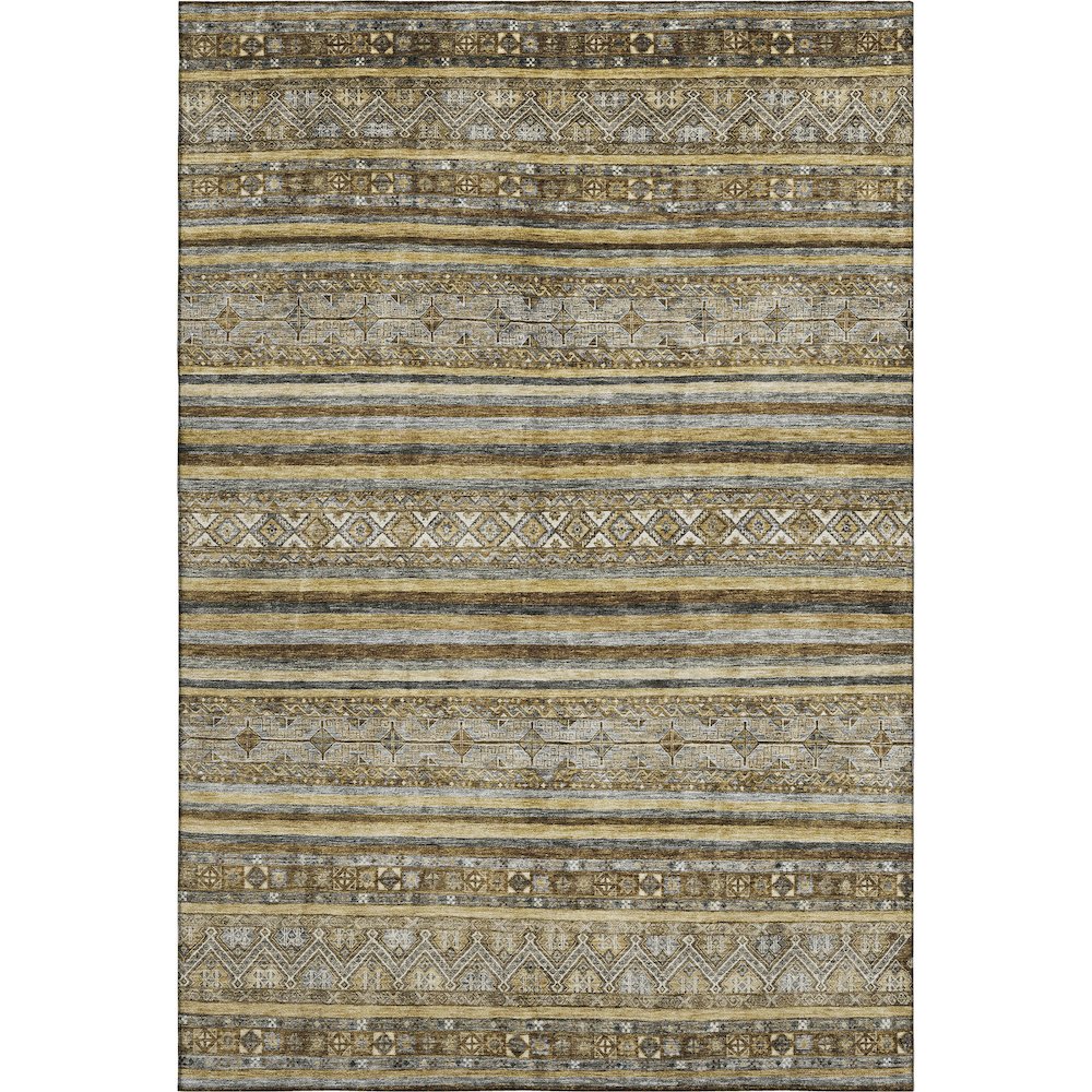Premium Machine Washable Mayfield AMF1653 Brown 9' x 12' Rug