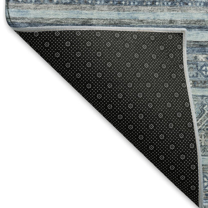 Premium Machine Washable Mayfield AMF1653 Blue 5' x 7'6" Rug