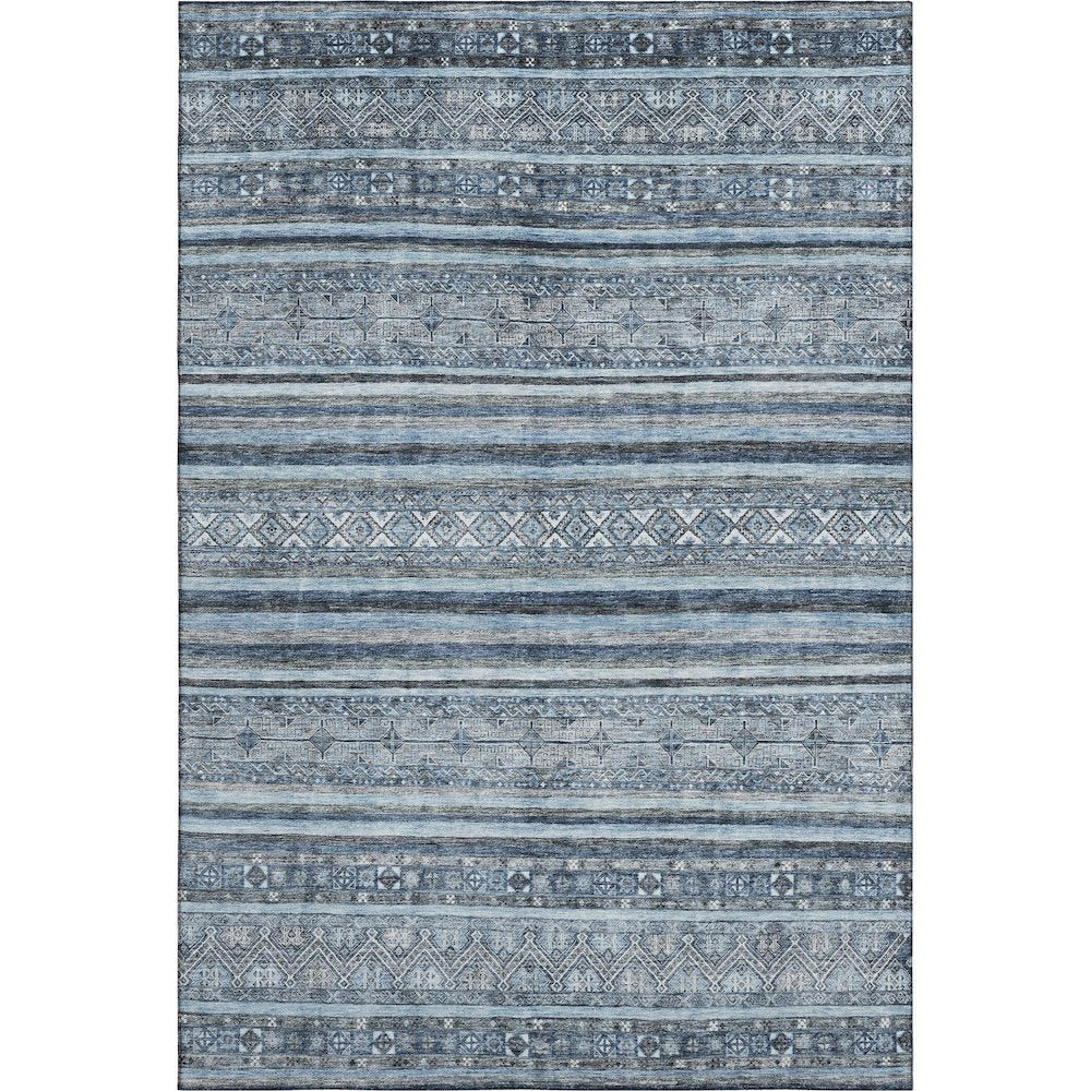 Premium Machine Washable Mayfield AMF1653 Blue 5' x 7'6" Rug