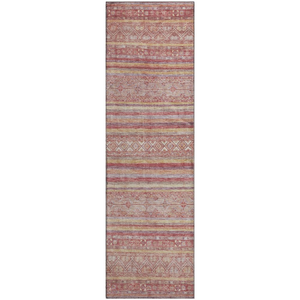 Premium Machine Washable Mayfield AMF1653 Orange 2'3" x 7'6" Runner Rug