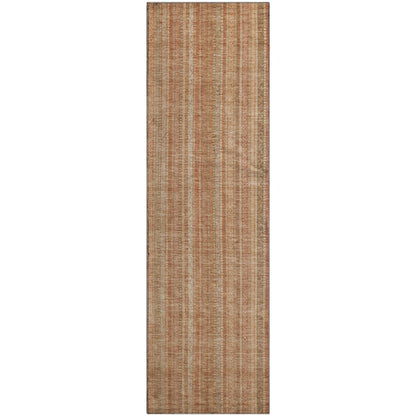 Premium Machine Washable Mayfield AMF1655 Orange 2'3" x 7'6" Runner Rug