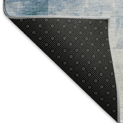 Premium Machine Washable Mayfield AMF1673 Blue 2'3" x 7'6" Runner Rug
