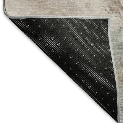 Premium Machine Washable Mayfield AMF1675 Brown 8' x 8' Round Rug